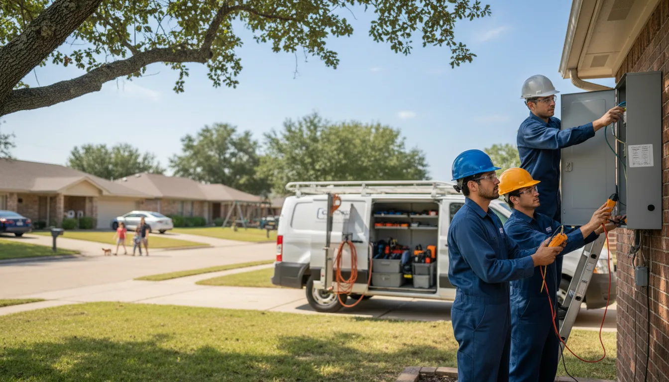 Certified electrician providing emergency electrical services in Cecil, AR